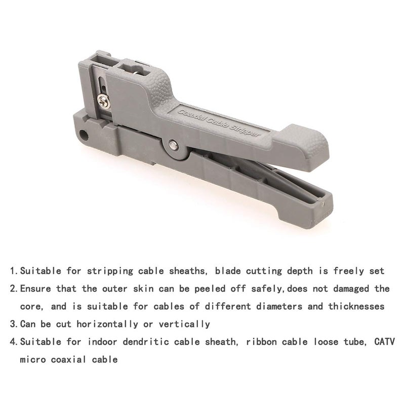 KELUSHI Fiber Optic Tool Cable Stripper 45-162 Buffer Tube Coaxial Cable Stripper Coax Stripping Hand Tool - Image 2